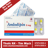 Thuốc Amlodipin 5mg - trị tăng huyết áp, đau thắt ngực (3 vỉ x 10 viên)