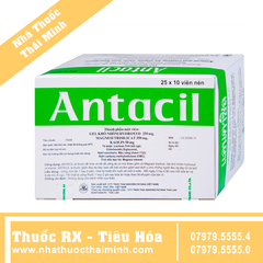 Thuốc Antacil Nakorn hỗ trợ điều trị bệnh loét dạ dày, tá tràng (25 vỉ x 10 viên)