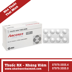 Thuốc Arcoxia 120mg - Điều trị viêm khớp thống phong (3 vỉ x 10 viên)