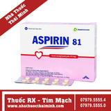 Thuốc Aspirin 81mg - Phòng ngừa nhồi máu cơ tim (200 viên)