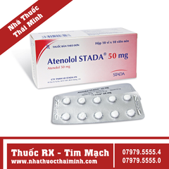 Thuốc Atenolol Stada 50mg - Điều trị tăng huyết áp (2 vỉ x 15 viên)