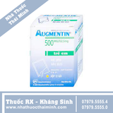 Thuốc bột pha hỗn dịch Augmentin 500mg/62,5mg - điều trị ngắn hạn các nhiễm khuẩn (12 gói)