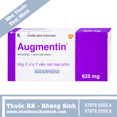 Thuốc Augmentin 625mg - Điều trị một số trường hợp nhiễm khuẩn (2 vỉ x 7 viên)