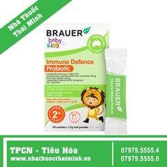 BRAUER Baby & Child IMMUNE DEFENCE PROBIOTIC (30 gói) - Men vi sinh hỗ trợ tăng cường sức đề kháng