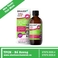 Brauer Baby & Kids Liquid Calcium with Magnesium & Zinc (200ML) - Hổ trợ xương, răng chắc khỏe