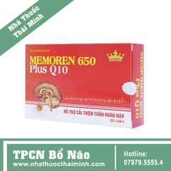 Memoren 650 Plus Q10 - Hỗ trợ tăng cường tuần hoàn máu não