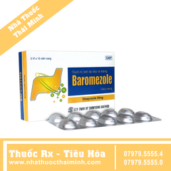 Thuốc Baromezole 20mg - điều trị trào ngược dạ dày, thực quản (4 vỉ x 7 viên)