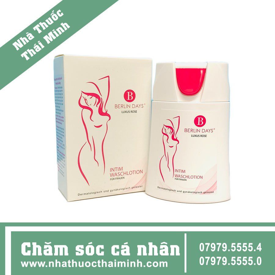 Dung dịch vệ sinh phụ nữ hàng Đức - Berlin Days hoa hồng 150ml