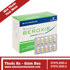 Thuốc Beroxib 200mg giảm đau, kháng viêm xương khớp (3 vỉ x 10 viên)