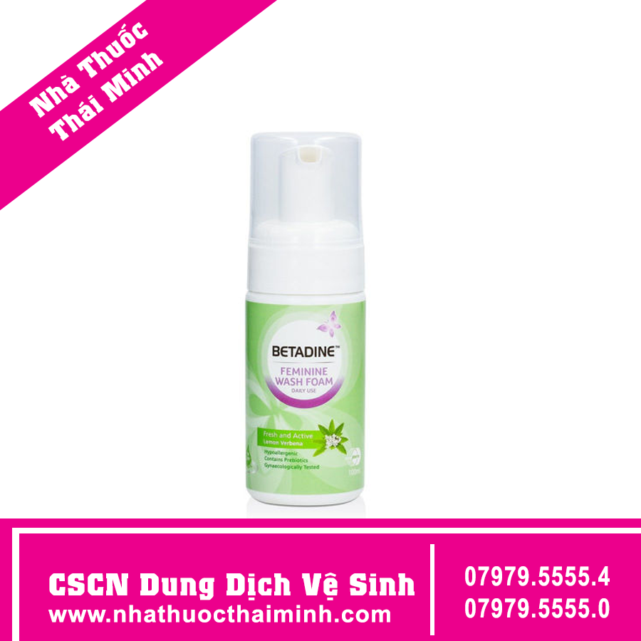 BETADINE FEMININE WASH FOAM (LEMON VERBENA) - CHAI 100ML