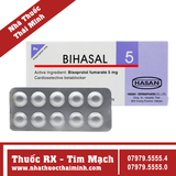 Thuốc Bihasal 5 - Trị tăng huyết áp, đau thắt ngực (5 vỉ x 10 viên)