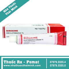 Thuốc bôi Biroxim Cream 1% Y-Med hỗ trợ điều trị nấm da chân, nấm kẽ (20g)