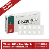 Thuốc Biscapro 5 trị tăng huyết áp, đau thắt ngực (3 vỉ x 10 viên)