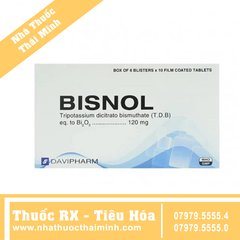 Thuốc BISNOL Davipharm điều trị viêm loét dạ dày - tá tràng