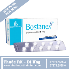 Thuốc Bostanex 5mg - Điều trị các viêm mũi dị ứng (3 vỉ x 10 viên)