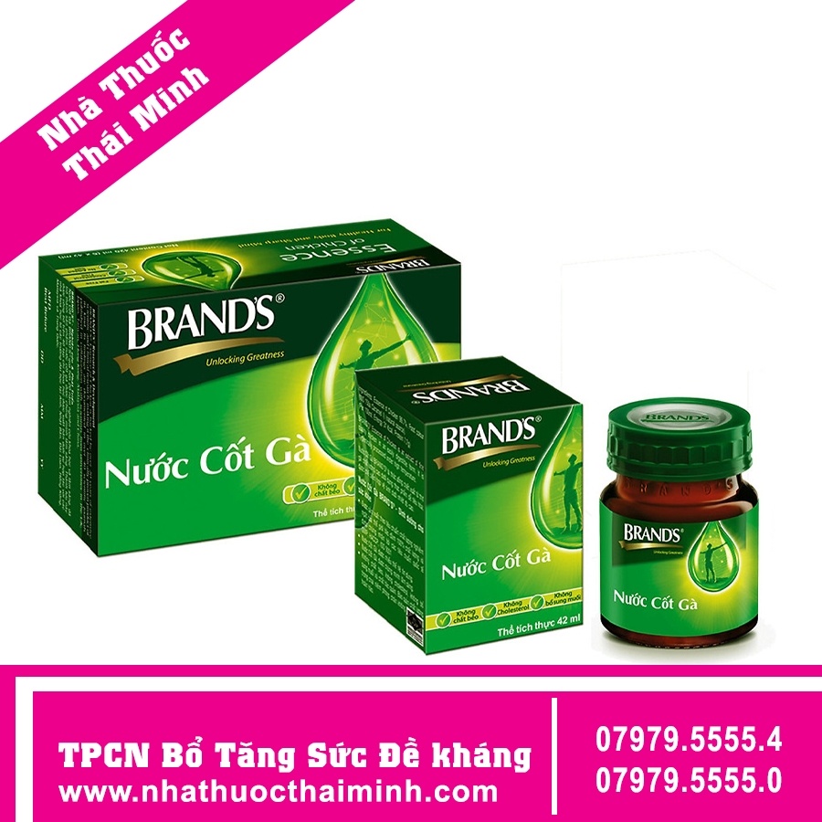 Nước cốt gà Brand's tăng cường trí nhớ, độ tập trung (6 lọ x 42ml)