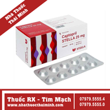 Thuốc Captopril Stella 25mg trị tăng huyết áp, suy tim (10 vỉ x 10 viên)