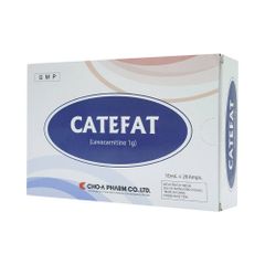 Thuốc Catefat Cho-A - điều trị đau thắt ngực, nhồi máu cơ tim (20 ống x 10ml)