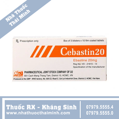 Thuốc Cebastin 20mg - Hỗ trợ điều trị viêm mũi dị ứng và mày đay (30 viên)