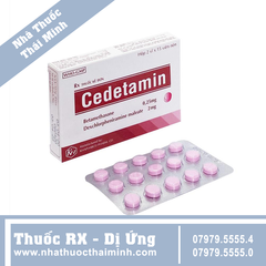 Thuốc Cedetamin - Hỗ trợ điều trị viêm mũi dị ứng, mày đay (2 vỉ x 15 viên)