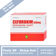 Thuốc Cefuroxim 500mg - Điều trị nhiễm khuẩn đường hô hấp (10 viên)