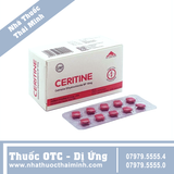 Thuốc Ceritine 10mg điều trị viêm mũi dị ứng (10 vỉ x 10 viên)