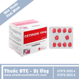 Thuốc Cetirizin 10mg - Hỗ trợ điều trị viêm mũi dị ứng, mày đay (100 viên)