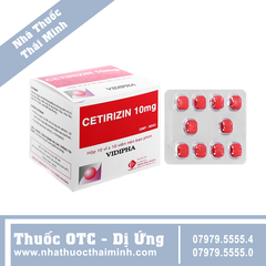 Thuốc Cetirizin 10mg - Hỗ trợ điều trị viêm mũi dị ứng, mày đay (100 viên)