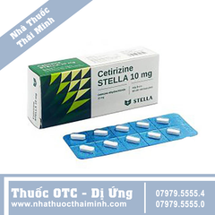 Thuốc Cetirizine Stella 10mg - Hỗ trợ giảm viêm mũi dị ứng, mày đay (5 vỉ x 10 viên)