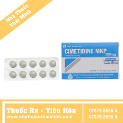 Thuốc Cimetidine MKP 300mg - điều trị loét dạ dày (10 vỉ x 10 viên)