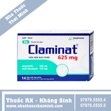 Thuốc Claminat 625mg - Điều trị nhiễm khuẩn tai mũi họng (14 viên)