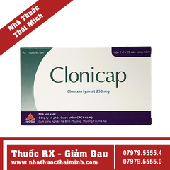 Thuốc Clonicap 250mg - điều trị giảm đau (2 vỉ x 15 viên)