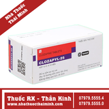 Thuốc Clozapyl-25 - Điều trị tâm thần phân liệt (10 vỉ x 10 viên)