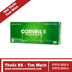 Thuốc Corneil 5mg - Điều trị tăng huyết áp (3 vỉ x 10 viên)