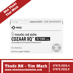 Thuốc Cozaar XQ 5/100mg - điều trị cao huyết áp (3 vỉ x 10 viên)