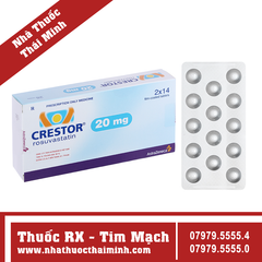 Thuốc Crestor 20mg - điều trị tăng cholesterol máu nguyên (2 vỉ x 14 viên)