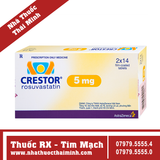 Thuốc Crestor 5mg - điều trị tăng cholesterol máu nguyên phát (28 viên)