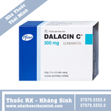 Thuốc Dalacin C 300mg - Điều trị viêm họng, viêm xoang (2 vỉ x 8 viên)
