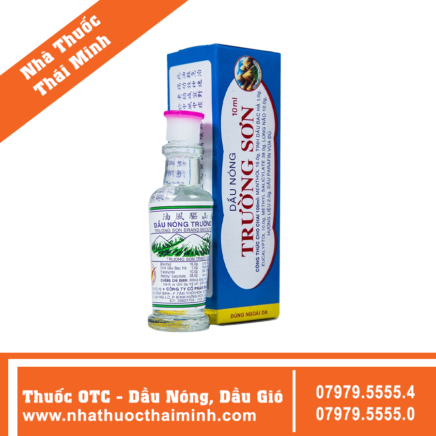 Dầu nóng Trường Sơn chai 10ml – Nhà thuốc Thái Minh