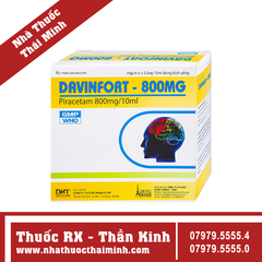 Thuốc Davinfort 800mg/10ml - điều trị chứng chóng mặt (20 ống x 10ml)