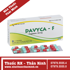 Thuốc Davyca F 150mg - Điều trị rối loạn lo âu lan tỏa (2 vỉ x 14 viên)