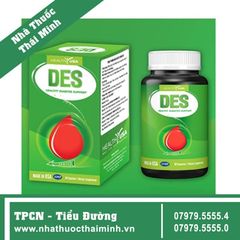 HealthyUSA DES (Hộp 30 viên) - Hỗ Trợ Giảm Chỉ Số Đường Huyết, Giảm Nguy Cơ Biến Chứng Do Tiểu Đường