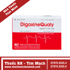 Thuốc DigoxineQualy 0.25mg - Trị suy tim (1 vỉ x 30 viên)