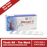 Thuốc Dipsope 5 - điều trị bệnh tăng huyết áp (10 vỉ x 10 viên)