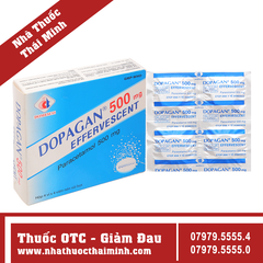 Thuốc Dopagan 500mg - Giảm đau, hạ sốt từ nhẹ tới vừa (10 vỉ x 10 viên)