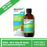 Siro BRAUER Kids Liquid Multivitamin With Iron (200ml) - Vitamin bổ sung Sắt & Phát triển Toàn diện cho trẻ từ 3 tuổi