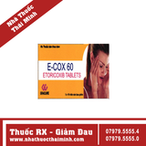 Thuốc E-cox 60 Gracure - Giảm đau viêm xương khớp (3 vỉ x 10 viên)