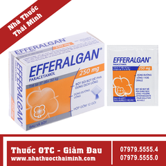 Bột sủi Efferalgan 250mg - Giảm đau đầu, trị cúm (12 gói)