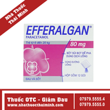 Bột sủi Efferalgan 80mg - Giúp trị cúm, đau răng, nhức mỏi cơ (12 gói)