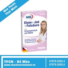 VITAL EISEN + JOD + FOLSAURE (Hộp 30 viên) - Viên Uống Bổ Máu Và Dinh Dưỡng Cho Phụ Nữ Mang Thai